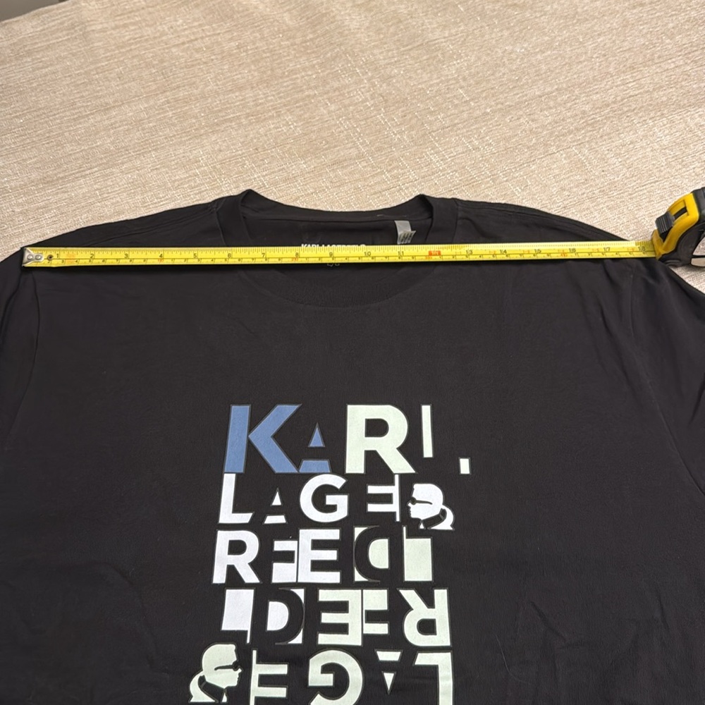 Karl Lagerfeld Paris Men’s / Black Graphic Logo T-SHIRT / NWT - Picture 10 of 11